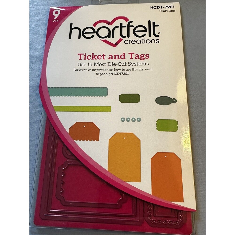Heartfelt Creations Ticket and Tags Die 7201 card making scrapbooking use sizzix